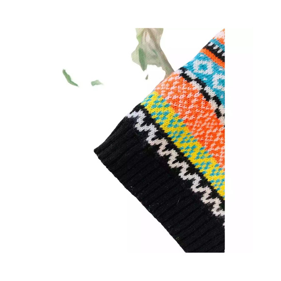 Blush Womens Penguin Fair Isle Christmas Sweater Comfy Striped Multicolor M/L - Picture 4 of 6